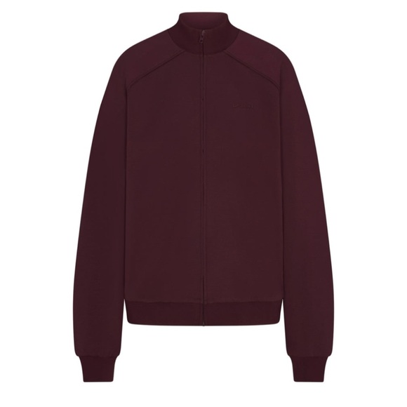 SKIMS xNike NWT Matte Tricot Oversized Track Jacket - Currant - Picture 4 of 5